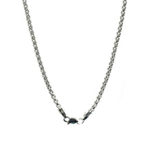 14Kt White Gold 2.5mm Round Box Link Chain 20