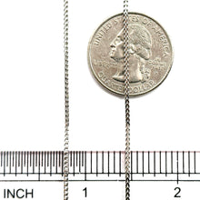 14Kt White Gold 1.2mm Wheat Franco Link Chain 20