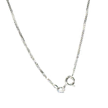 14Kt White Gold 1.2mm Wheat Franco Link Chain 18