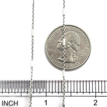 14Kt White Gold 1.5mm Unique Round Cable and Hexagonal Link Chain 20