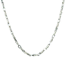 $2900 14Kt White Gold 2.2mm Fancy Round Link Chain 18