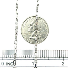 $2900 14Kt White Gold 2.2mm Fancy Round Link Chain 18