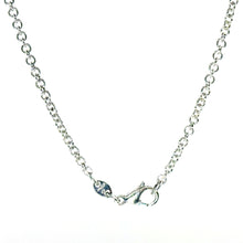 18Kt White Gold 2.8mm Round Cable Link Link Chain 16