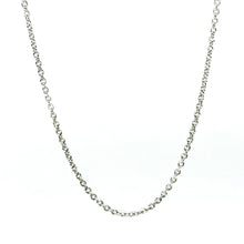 14Kt White Gold 2mm Round Cable Link Link Chain 20