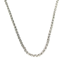 2200$ 18Kt White Gold 2.5mm Wheat Link Chain 16