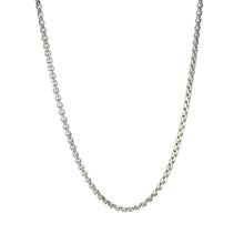 Sterling Silver 925 2.5mm Round Box Link Chain 24