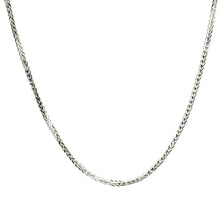 14Kt White Gold 1.5mm Wheat Franco Link Chain 18