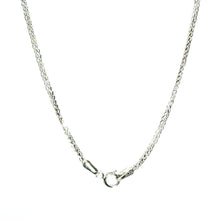 14Kt White Gold 1.5mm Wheat Franco Link Chain 18
