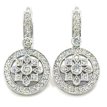 $5900 1.00Ct Hanging Fancy Diamond Earrings 14Kt White Gold