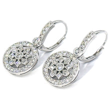 $5900 1.00Ct Hanging Fancy Diamond Earrings 14Kt White Gold