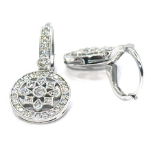 $5900 1.00Ct Hanging Fancy Diamond Earrings 14Kt White Gold