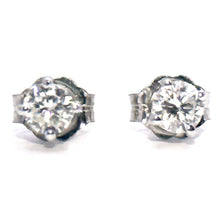 $4500 1.01Ct F-VS2 White Gold Round Shape Diamond Stud Earrings 14Kt