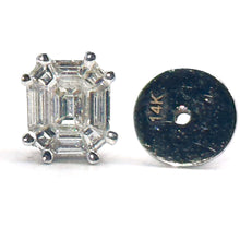 $5900 1.00Ct White Gold Cushion Diamond Studs Earrings 14Kt