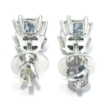 $5900 1.00Ct White Gold Cushion Diamond Studs Earrings 14Kt
