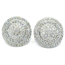 $27000 4.50Ct White Gold Round Diamond Cluster Fashion Earrings 18Kt