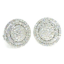 $27000 4.50Ct White Gold Round Diamond Cluster Fashion Earrings 18Kt