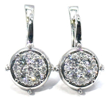 $4900 0.75Ct Antique Design Hanging Diamond Earrings 14Kt White Gold