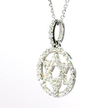$3900 0.70Ct White Gold Diamond Jewish Star Of David Pendant Necklace 14Kt - Esmeralda Jewels 