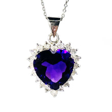 $4500 1.48Ct White Gold Heart Shape Sapphire Pendant Necklace 14Kt - Esmeralda Jewels 