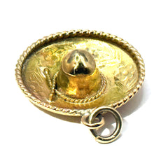 $650 14Kt Yellow Gold Three Dimensional Mexican Sombrero Hat Charm