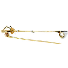 $2600 14Kt Yellow and White Gold Three Dimensional Sword Pin Brooch
