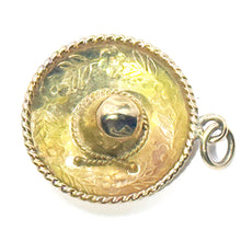 $650 14Kt Yellow Gold Three Dimensional Mexican Sombrero Hat Charm