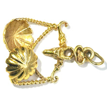 $775 14Kt Yellow Gold Three Dimensional Zodiac Libra Scrolls Charm Pendant