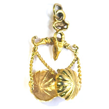 $775 14Kt Yellow Gold Three Dimensional Zodiac Libra Scrolls Charm Pendant