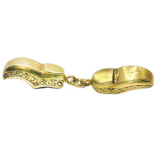 $950 14Kt Yellow Gold Three Dimensional Genie Shoes Charm