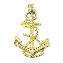$750 14Kt Yellow Gold Anchor Charm Pendant