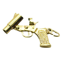 $700 14Kt Yellow Gold Three Dimensional Sport Pistol Charm