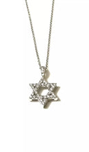 0.70 CT DIAMOND STAR OF DAVID  14KT  WHITE  GOLD PENDANT/NECKLACE