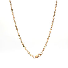 14Kt Rose Gold 2mm Antique Design Twisted link Diamond Cut Chain 26