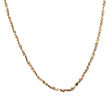 14Kt Rose Gold 2mm Antique Design Twisted link Diamond Cut Chain 26