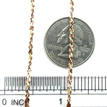 14Kt Rose Gold 2mm Antique Design Twisted link Diamond Cut Chain 26
