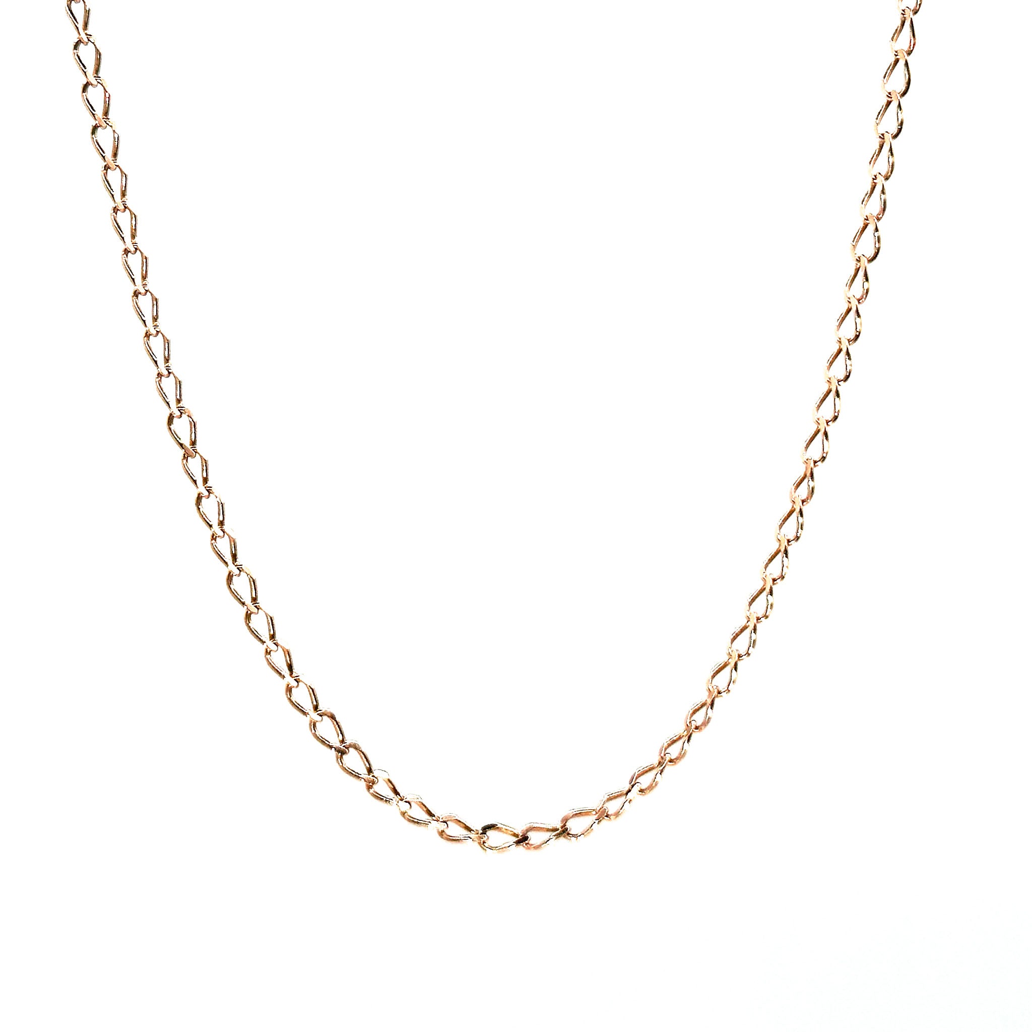 14Kt Rose Gold 2.5mm Cable Round link Chain 20" 4.71Gr