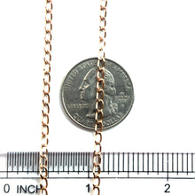 14Kt Rose Gold 2.5mm Cable Round link Chain 20