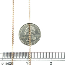 14Kt Rose Gold 2mm Antique Design Fancy Cable Link Chain 20