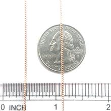 14Kt Rose Gold 1mm Cable Round link Chain 21