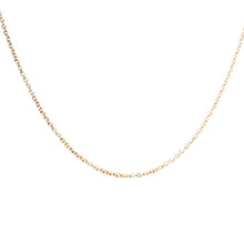 14Kt Rose Gold 1mm Cable Round link Chain 18