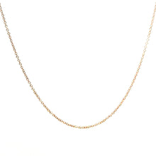 14Kt Rose Gold 1mm Cable Round link Chain 18