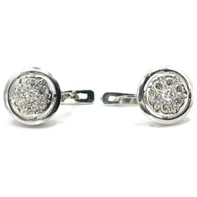 $5900 0.82Ct White Gold Diamond Pave Russian Style Hanging Earrings 14Kt