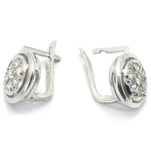 $5900 0.82Ct White Gold Diamond Pave Russian Style Hanging Earrings 14Kt