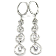 $6800 1.75Ct White Gold Diamond Drop Hanging Earrings 18Kt