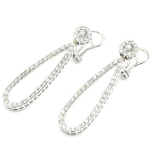 $7900 2.00Ct Diamond 14Kt White Gold Fancy Hanging Earrings