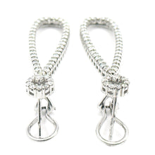 $7900 2.00Ct Diamond 14Kt White Gold Fancy Hanging Earrings