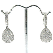 $9500 1.50Ct White Gold Diamond Pear Shape Hanging Fashion Women's Earrings