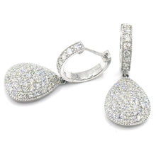 $9500 1.50Ct White Gold Diamond Pear Shape Hanging Fashion Women's Earrings