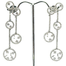 $9800 2.60Ct White Gold Diamond Hanging Earrings 18Kt