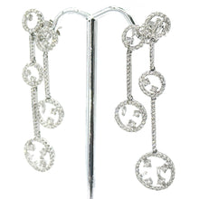$9800 2.60Ct White Gold Diamond Hanging Earrings 18Kt